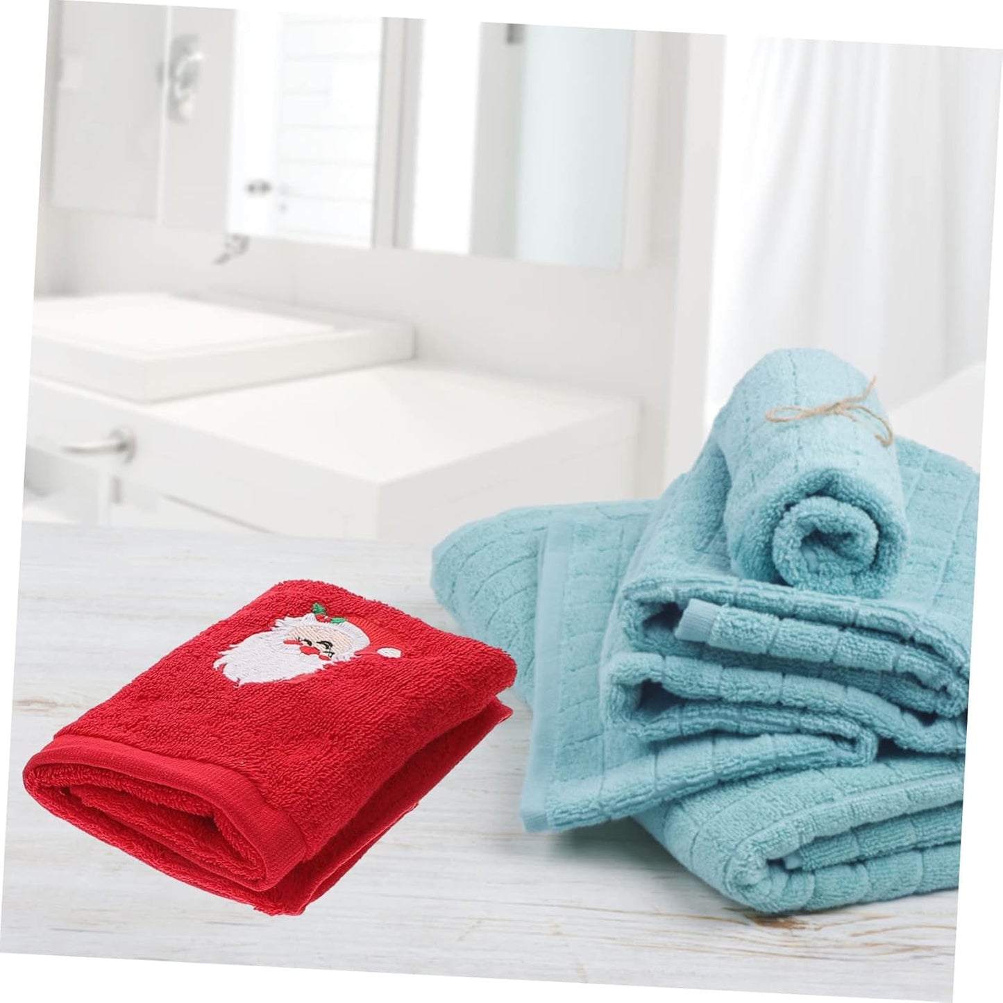 Beatifufu Faciales De Algodón 6 Unidades Patrón Navideño Alta Absorción Y Transpirabilidad