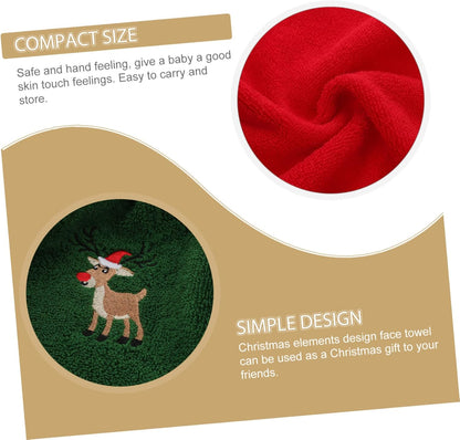 Beatifufu Faciales De Algodón 6 Unidades Patrón Navideño Alta Absorción Y Transpirabilidad