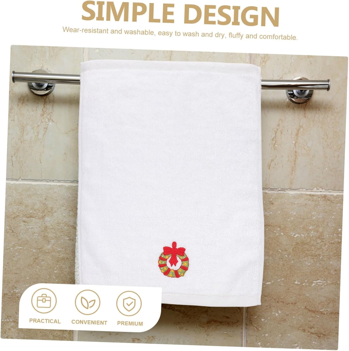 Beatifufu Faciales De Algodón 6 Unidades Patrón Navideño Alta Absorción Y Transpirabilidad