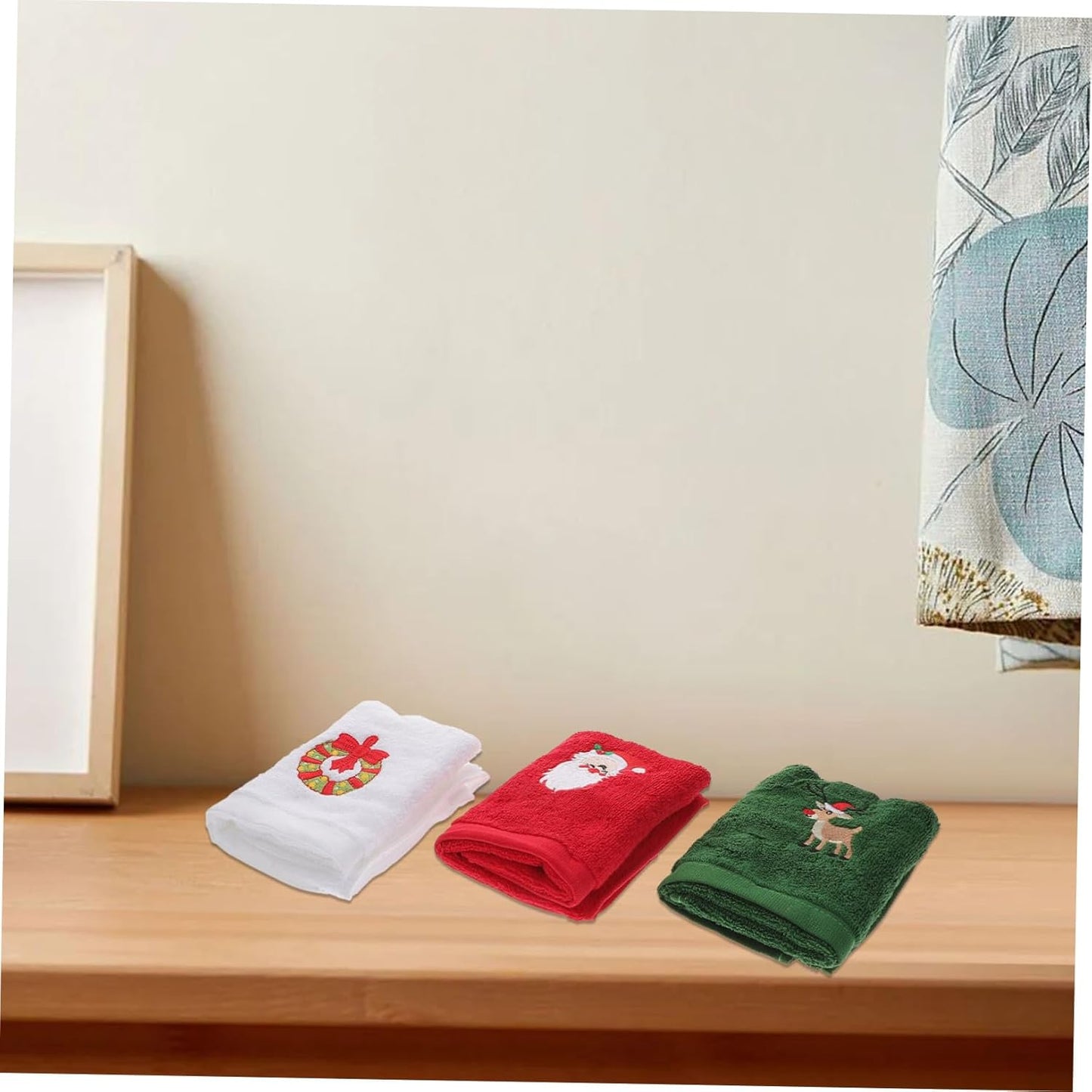 Beatifufu Faciales De Algodón 6 Unidades Patrón Navideño Alta Absorción Y Transpirabilidad