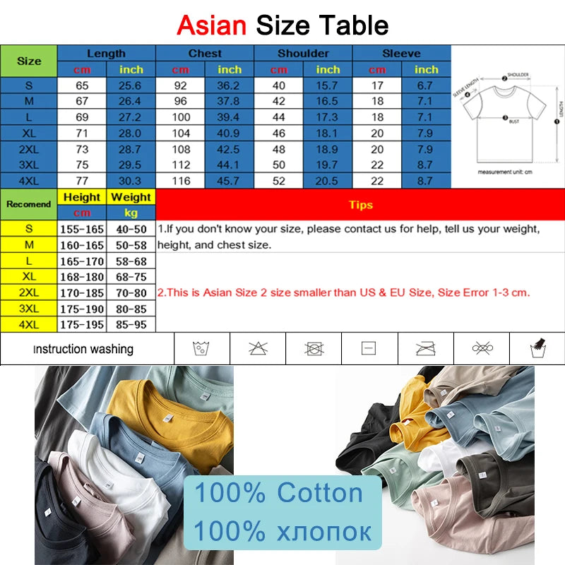 Fashion Men T-Shirts Male Top Tees Oversize Summer Tshirt Casual Drop Shoulder Sleeve Cotton Basic Solid Plain T-Shirt Women 4XL